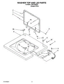 06 - Washer Top And Lid Parts parts for Whirlpool Washer Dryer Combo YWET3300SQ1 from AppliancePartsPros.com