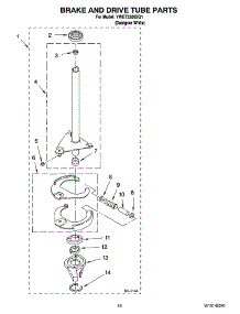 12 - Brake And Drive Tube Parts parts for Whirlpool Washer Dryer Combo YWET3300SQ1 from AppliancePartsPros.com