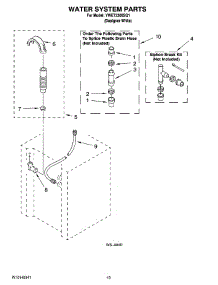 13 - Water System Parts parts for Whirlpool Washer Dryer Combo YWET3300SQ1 from AppliancePartsPros.com