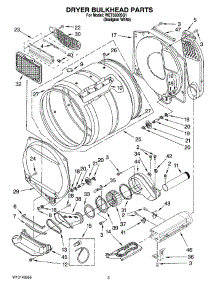 04 - Dryer Bulkhead Parts parts for Whirlpool Washer Dryer Combo WET3300SQ1 from AppliancePartsPros.com