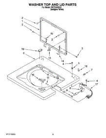 06 - Washer Top And Lid Parts parts for Whirlpool Washer Dryer Combo WET3300SQ1 from AppliancePartsPros.com
