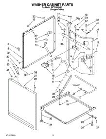 07 - Washer Cabinet Parts parts for Whirlpool Washer Dryer Combo WET3300SQ1 from AppliancePartsPros.com