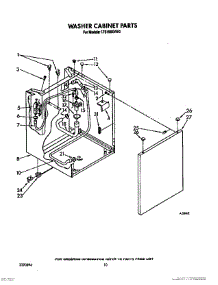 08 - Washer Cabinet parts for Whirlpool Washer Dryer Combo LT5100XVW0 from AppliancePartsPros.com