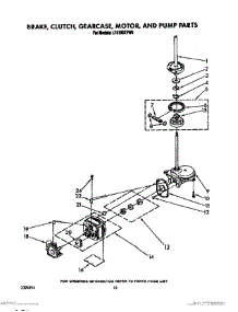 09 - Brake, Clutch, Gearcase, Motor And Pump parts for Whirlpool Washer Dryer Combo LT5100XVW0 from AppliancePartsPros.com