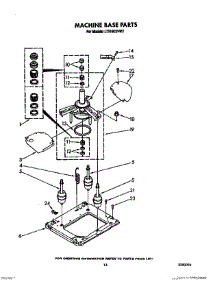 10 - Machine Base parts for Whirlpool Washer Dryer Combo LT5100XVW0 from AppliancePartsPros.com