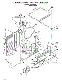 03 - Dryer Cabinet And Motor Parts parts for Whirlpool Washer Dryer Combo YLTE5243DQ3 from AppliancePartsPros.com