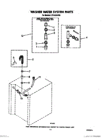 12 - Washer Water System parts for Whirlpool Washer Dryer Combo LT5100XVW0 from AppliancePartsPros.com