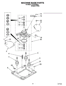 09 - Machine Base Parts parts for Whirlpool Washer Dryer Combo YLTE5243DQ3 from AppliancePartsPros.com