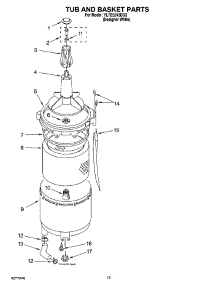 10 - Tub And Basket Parts parts for Whirlpool Washer Dryer Combo YLTE5243DQ3 from AppliancePartsPros.com