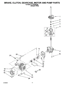 08 - Brake, Clutch, Gearcase, Motor And Pump Parts parts for Whirlpool Washer Dryer Combo YLTE5243DQ4 from AppliancePartsPros.com