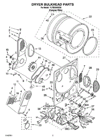 04 - Dryer Bulkhead Parts parts for Whirlpool Washer Dryer Combo YLTE5243DQ5 from AppliancePartsPros.com