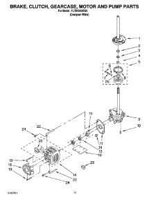 08 - Brake, Clutch, Gearcase, Motor And Pump Parts parts for Whirlpool Washer Dryer Combo YLTE5243DQ5 from AppliancePartsPros.com