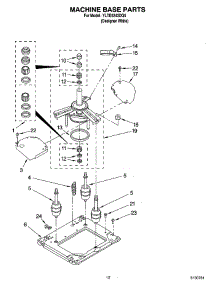 09 - Machine Base Parts parts for Whirlpool Washer Dryer Combo YLTE5243DQ5 from AppliancePartsPros.com