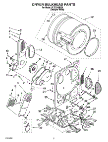 04 - Dryer Bulkhead Parts parts for Whirlpool Washer Dryer Combo YLTE5243DQ6 from AppliancePartsPros.com