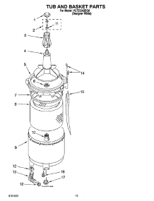 10 - Tub And Basket Parts parts for Whirlpool Washer Dryer Combo YLTE5243DQ6 from AppliancePartsPros.com