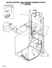 05 - Dryer Support And Washer Harness Parts parts for Whirlpool Washer Dryer Combo YLTE6234DQ4 from AppliancePartsPros.com