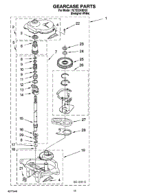 12 - Gearcase Parts parts for Whirlpool Washer Dryer Combo YLTE5243DQ3 from AppliancePartsPros.com