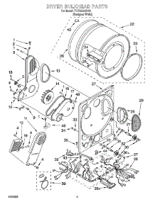 04 - Dryer Bulkhead Parts parts for Whirlpool Washer Dryer Combo YLTE5243DQ2 from AppliancePartsPros.com