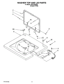 06 - Washer Top And Lid Parts parts for Whirlpool Washer Dryer Combo YWET3300SQ0 from AppliancePartsPros.com