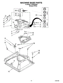 09 - Machine Base Parts parts for Whirlpool Washer Dryer Combo YLTE6234DQ3 from AppliancePartsPros.com