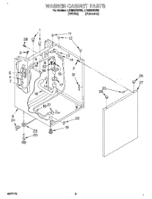 07 - Washer Cabinet parts for Whirlpool Washer Dryer Combo LTG5243BW0 from AppliancePartsPros.com
