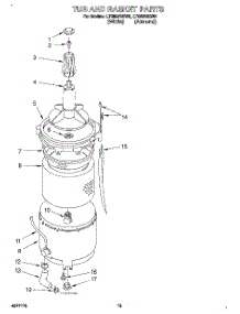 10 - Tub And Basket parts for Whirlpool Washer Dryer Combo LTG5243BN0 from AppliancePartsPros.com