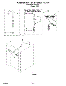 13 - Washer Water System Parts parts for Whirlpool Washer Dryer Combo YLTE6234DQ3 from AppliancePartsPros.com