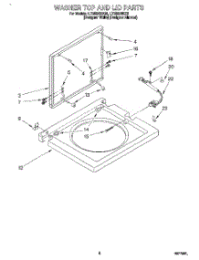 06 - Washer Top And Lid parts for Whirlpool Washer Dryer Combo LTG5243DQ0 from AppliancePartsPros.com