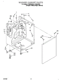 07 - Washer Cabinet parts for Whirlpool Washer Dryer Combo LTG5243DQ0 from AppliancePartsPros.com