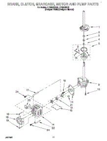 08 - Brake, Clutch, Gearcase, Motor And Pump parts for Whirlpool Washer Dryer Combo LTG5243DQ0 from AppliancePartsPros.com
