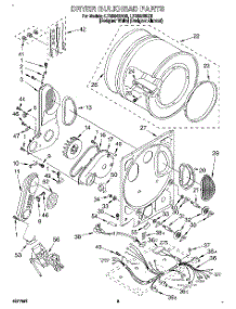 04 - Dryer Bulkhead parts for Whirlpool Washer Dryer Combo LTG5243DZ0 from AppliancePartsPros.com