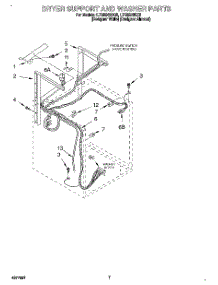 05 - Dryer Support And Washer parts for Whirlpool Washer Dryer Combo LTG5243DZ0 from AppliancePartsPros.com