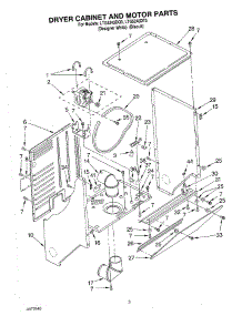 03 - Dryer Cabinet And Motor parts for Whirlpool Washer Dryer Combo LTG5243DT3 from AppliancePartsPros.com
