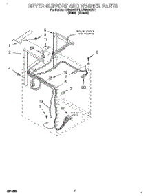 05 - Dryer Support And Washer parts for Whirlpool Washer Dryer Combo LTG5243BN1 from AppliancePartsPros.com