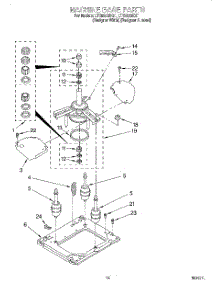 09 - Machine Base parts for Whirlpool Washer Dryer Combo LTG5243DZ1 from AppliancePartsPros.com