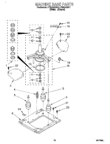 09 - Machine Base parts for Whirlpool Washer Dryer Combo LTG5243BN1 from AppliancePartsPros.com