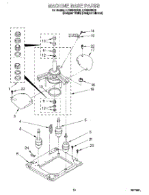 09 - Machine Base parts for Whirlpool Washer Dryer Combo LTG5243DZ0 from AppliancePartsPros.com