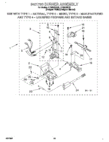 16 - 3401796 Burner Assembly parts for Whirlpool Washer Dryer Combo LTG5243DZ0 from AppliancePartsPros.com