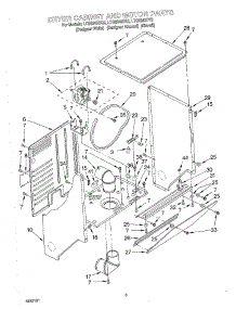 03 - Dryer Cabinet And Motor parts for Whirlpool Washer Dryer Combo LTG5243DQ2 from AppliancePartsPros.com