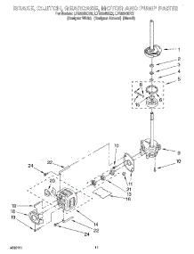 08 - Brake, Clutch, Gearcase, Motor And Pump parts for Whirlpool Washer Dryer Combo LTG5243DQ2 from AppliancePartsPros.com