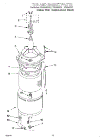 10 - Tub And Basket parts for Whirlpool Washer Dryer Combo LTG5243DQ2 from AppliancePartsPros.com