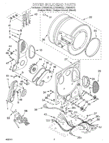 04 - Dryer Bulkhead parts for Whirlpool Washer Dryer Combo LTG5243DZ2 from AppliancePartsPros.com