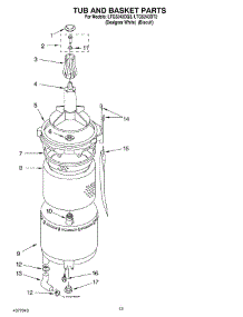 10 - Tub And Basket parts for Whirlpool Washer Dryer Combo LTG5243DQ3 from AppliancePartsPros.com