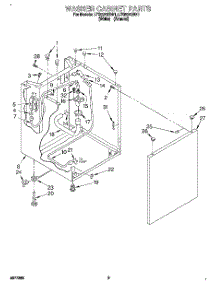 07 - Washer Cabinet parts for Whirlpool Washer Dryer Combo LTG5243BW1 from AppliancePartsPros.com