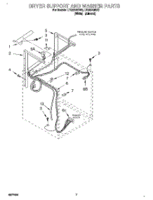 05 - Dryer Support And Washer parts for Whirlpool Washer Dryer Combo LTG5243BN2 from AppliancePartsPros.com