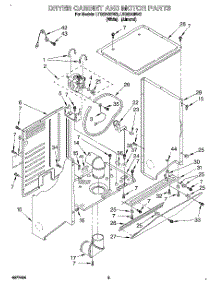 03 - Dryer Cabinet And Motor parts for Whirlpool Washer Dryer Combo LTG5243BW2 from AppliancePartsPros.com