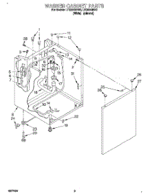 07 - Washer Cabinet parts for Whirlpool Washer Dryer Combo LTG5243BW2 from AppliancePartsPros.com