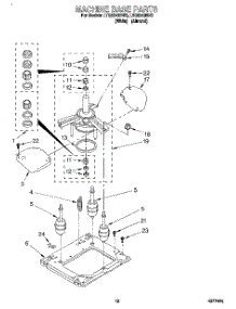 09 - Machine Base parts for Whirlpool Washer Dryer Combo LTG5243BN2 from AppliancePartsPros.com