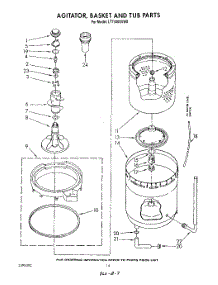 11 - Agitator Basket And Tub parts for Whirlpool Washer Dryer Combo LT7100XVW0 from AppliancePartsPros.com