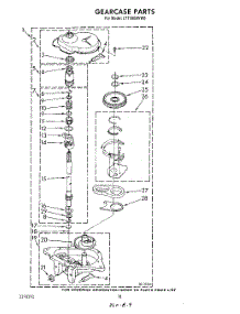 12 - Gearcase parts for Whirlpool Washer Dryer Combo LT7100XVW0 from AppliancePartsPros.com